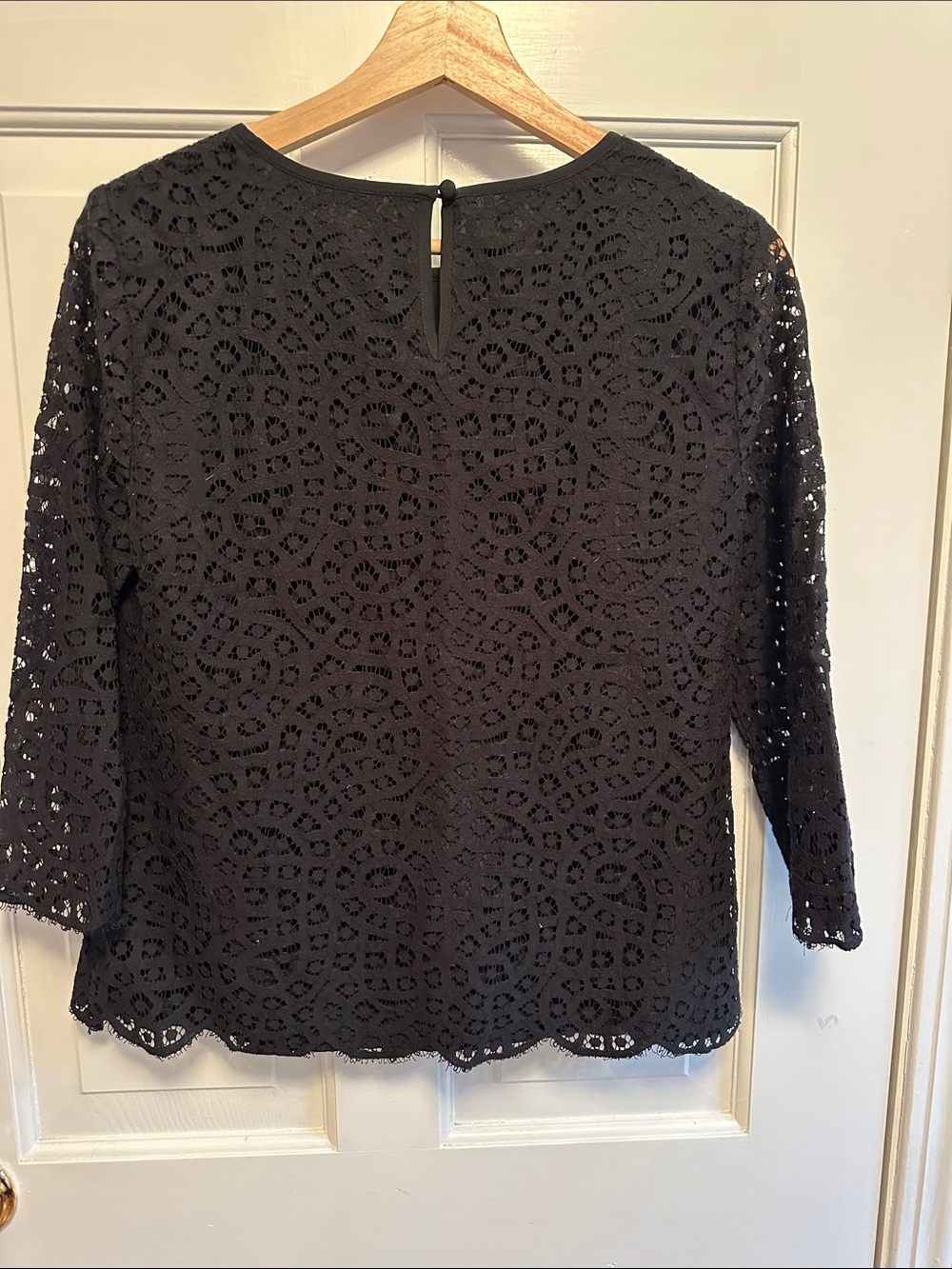 J. Crew Factory Black Lace Blouse View 2